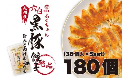 【大阪名物】大阪ふくちぁん黒豚餃子 冷凍生餃子 180個 ［36個入×5セット］ 2203838 - 大阪府大東市