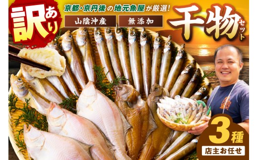 京丹後の地元魚屋が作ったお任せ干物セット（冷凍）　TB00024