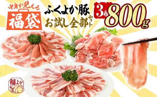 福袋 豚肉 ふくよか豚 精肉詰め合わせセット 豚肉 しゃぶしゃぶ 焼肉 切り落とし[B]ふくよか豚 お試し全部セット ロース バラ 小分け ブタ肉 ぶた肉 冷凍 福岡県 福岡 九州 グルメ お取り寄せ