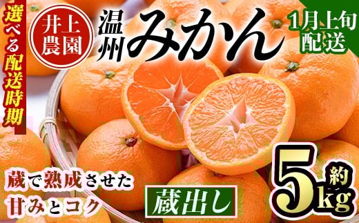 ＜1月上旬より順次発送予定＞大分県宇佐市産 蔵出し みかん(約5kg)ミカン 蜜柑 柑橘 フルーツ 果物 くだもの 果実 国産 熟成【103640600】【井上農園】