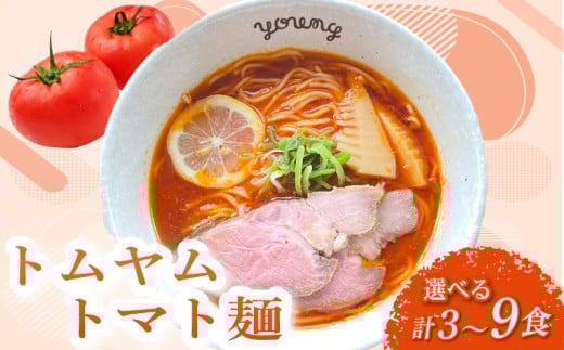 トムヤムトマト麺 ラーメン 9食 らーめん チャーシュー 冷凍 スープ 麺 めん トマト 拉麺 辛い トムヤム ラーメンやんぐ 静岡県 三島市 2257092 - 静岡県三島市