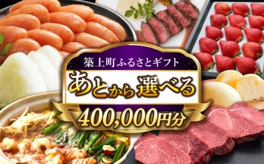 【あとから選べる】築上町ふるさとギフト 40万円分 ハンバーグ 餅 米 明太子 博多和牛 [ABZY016] 400000円