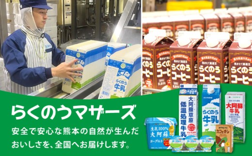 大阿蘇牛乳 ロングライフ くまモンラベル 200ml 24本（12本入り×2ケース） 4.8L