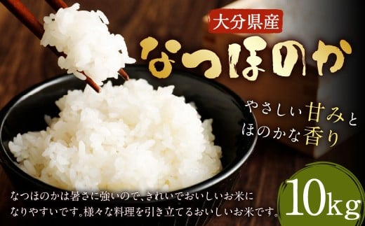 【先行予約】【令和7年産新米】大分県産 なつほのか 10kg【2025年10月下旬発送開始予定】 2108406 - 大分県竹田市