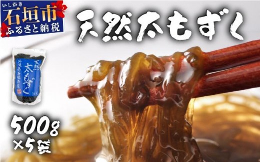 沖縄県産 天然太もずく 500g×5袋 2208907 - 沖縄県石垣市
