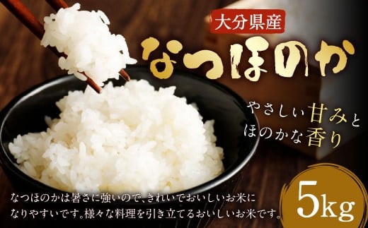 【先行予約】【令和7年産新米】大分県産 なつほのか 5kg【2025年10月下旬発送開始予定】 2108405 - 大分県竹田市