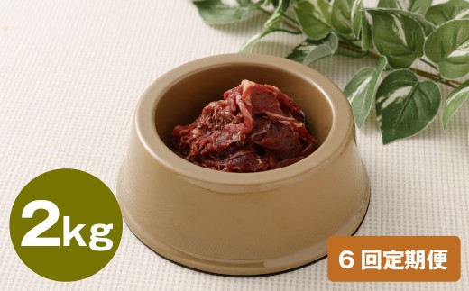 【6回定期便】 ペット用 馬肉 約2kg（約1kg×2袋）×6回 計約12kg 馬 お肉 肉 ペットフード ドッグフード キャットフード おやつ ごはん ご飯 餌 えさ エサ 冷凍