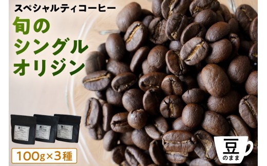 [豆のまま]スペシャルティコーヒー 旬のシングルオリジン 100g×3種【 珈琲 コーヒー スペシャルティ 旬のシングル シングルオリジン 時季オススメ 焙煎】 2261009 - 東京都江東区