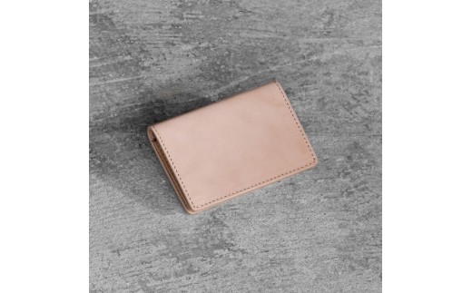 栃木レザー使用｜約50枚収納 本革名刺入れ｜Card holder 02｜タン｜minca（全7色）