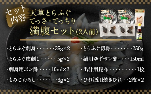 天草とらふぐてっさ・ちり満腹セット（2人前）ふぐ刺し ふぐ鍋 フグ ふぐ刺身セット 河豚