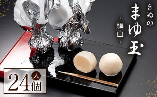 きぬのまゆ玉 24個（絹白） チョコレート 和菓子 常温 贈答 ギフト 手土産 お土産 お中元 お歳暮 【有限会社　湖月庵】【ho1543】
