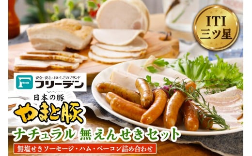 フリーデン やまと豚 ナチュラル無塩せきセット｜ソーセージ ウインナー チョリソー ベーコン ロースハム [0365] 2197552 - 神奈川県伊勢原市
