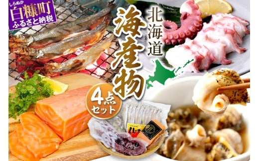 栄三郎商店海産物セット 魚介セット エンペラーサーモン ししゃも 煮つぶ 柳だこ サーモン アトランティックサーモン たこ 本ししゃも つぶ ふるさと納税 ふるさとチョイス チョイス 北海道 白糠町