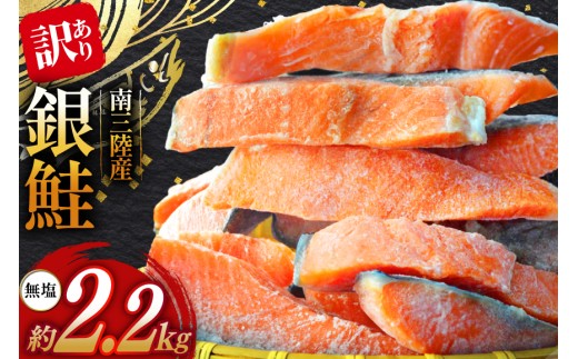 訳あり 三陸産 銀鮭 切身 約2.2kg [阿部長商店 宮城県 南三陸町 m304amh530007] 魚介類 魚 鮭 海鮮 さけ サケ 鮭切身 シャケ 切り身 訳アリ おかず 弁当 サーモン 銀鮭切り身 国産 無塩 規格外 無塩鮭 不揃い 冷凍 家庭用 わけあり 1291607 - 宮城県南三陸町