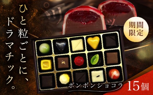【バレンタイン着日指定】ボンボンショコラ 15個入り / チョコ チョコレート ちょこれーと お土産 お菓子 バレンタイン / 南島原市 / 本田屋かすてら本舗 [SAW033] 1338034 - 長崎県南島原市