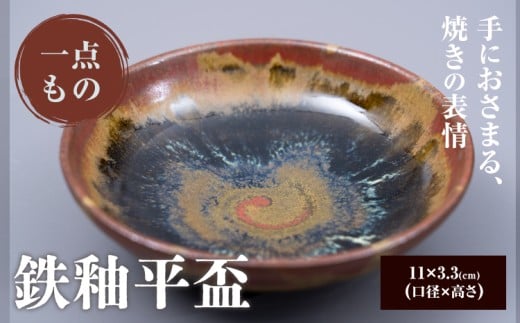 鉄釉平盃 中平窯  1個 《30日以内に出荷予定(土日祝除く)》 熊本県荒尾市 小代焼 中平窯 