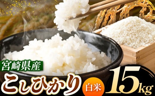 令和7年産 こしひかり 15kg (白米) 宮崎県産 | 米 こめ お米 おこめ 精米 白米 宮崎県 五ヶ瀬町 2197681 - 宮崎県五ヶ瀬町