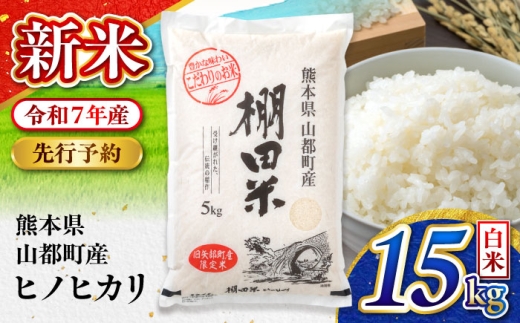 【先行予約】【11月より順次発送】令和7年度産 新米 棚田米 ヒノヒカリ 白米 15kg【栗崎米穀】 [YEA003] 2215858 - 熊本県山都町