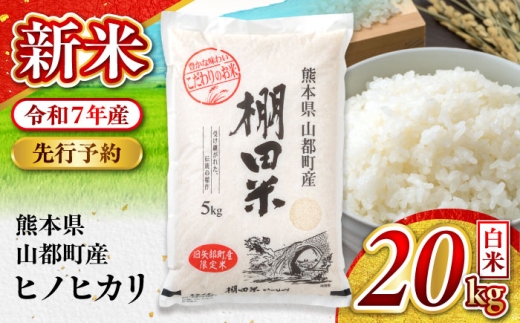 【先行予約】【11月より順次発送】令和7年度産 新米 棚田米 ヒノヒカリ 白米 20kg【栗崎米穀】 [YEA004] 2215859 - 熊本県山都町