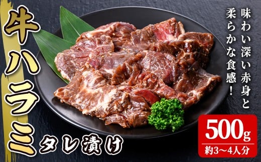 牛ハラミ オリジナルタレ漬 500g(約3