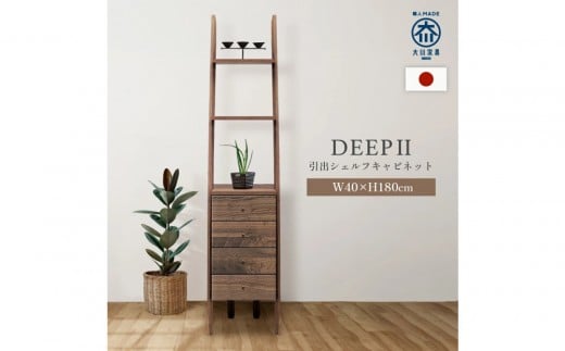 シェルフキャビネット40 引出 DEEP 欧風 ウォールナット 1164934 - 福岡県大川市