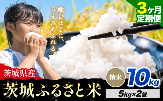 【3か月定期便】米 茨城 ふるさと米 精米 10kg《申込月の翌月より出荷開始》茨城県 河内町 米 国産 お米 おこめ お弁当 おにぎり