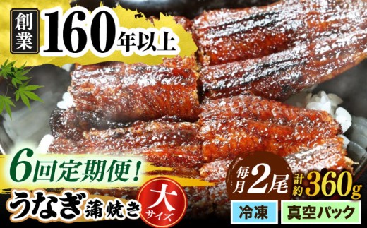 【うなぎや】 【6回定期便】 炭火焼 うなぎの蒲焼き 2尾 【紀州備長炭使用】 鰻 ウナギ 丑の日 多治見市/うなぎや [TFO008]