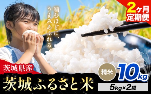 【2か月定期便】米 茨城 ふるさと米 精米 10kg《申込月の翌月より出荷開始》茨城県 河内町 米 国産 お米 おこめ お弁当 おにぎり