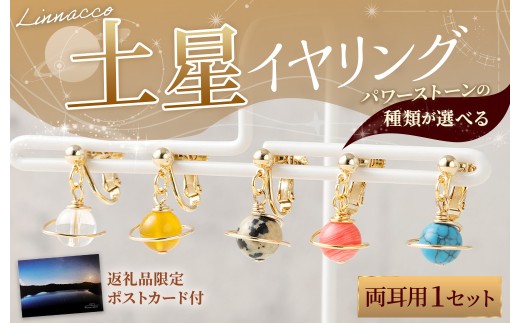 【種類が選べる】 土星 イヤリング 1個