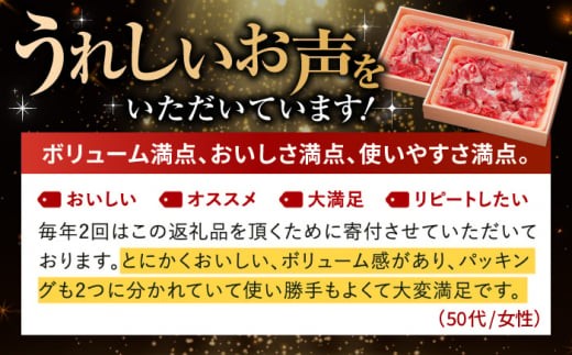 佐賀産和牛 牛肉 切り落とし 1kg (500g×2P)