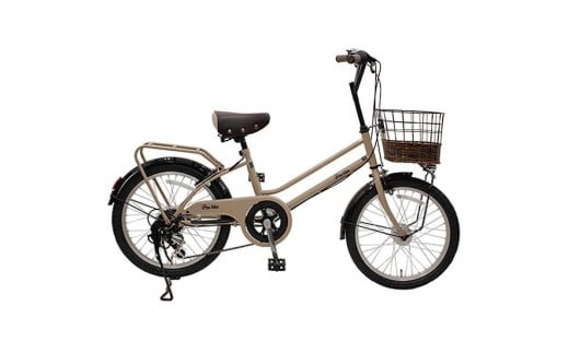 [9月末までの限定寄付額][8月下旬頃発送]完成品でお届け! シティサイクル シマノ 外装6段変速 20インチ オートライト SHIMANO 自転車 ファインバイク カフェミニ FINEBIKES[京都 自転車 シティサイクル 人気 おすすめ スポーツ アウトドア ツーリング ブランド メーカー]CAFE-FBCM206R[マットベージュ(MC)]