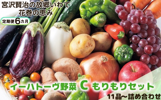 【定期便6ヶ月】イーハトーヴ野菜C もりもりセット 11品～ 詰め合わせ【1209】 306114 - 岩手県花巻市