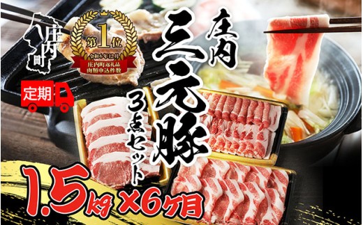 ＜11月中旬発送＞庄内三元豚6か月定期便！（入金期限：2025.10.25）