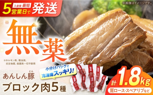 あんしん豚 ブロックセット 豚肉 ロース モモ カタ 詰合せ 国産 白川町