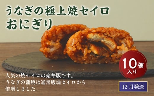 【2025年12月発送】うなぎの極上焼セイロおにぎり（10個入り） 120g×10個  冷凍 お握り おむすび 手作り 贈答品 2227464 - 福岡県岡垣町