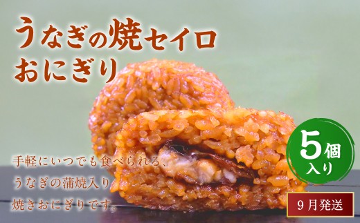 【2025年9月発送】うなぎの焼セイロおにぎり（5個入り） 110g×5個 冷凍 お握り おむすび 手作り 贈答品 2227451 - 福岡県岡垣町