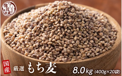 もち麦 8kg(400g×20袋)