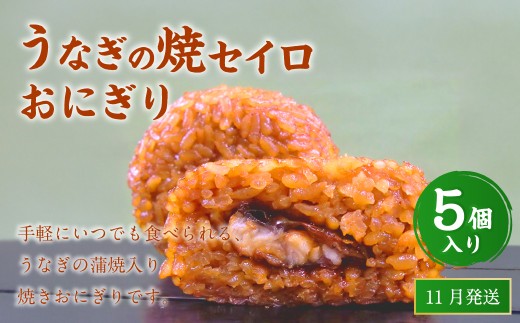 【2025年11月発送】うなぎの焼セイロおにぎり（5個入り） 110g×5個 冷凍 お握り おむすび 手作り 贈答品 2227453 - 福岡県岡垣町