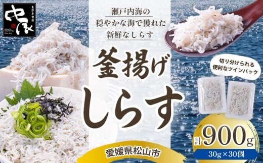 釜揚げしらす 900g ツインパック30g✕30個 | 釜揚げ 釜揚げしらす お取り寄せ しらす グルメ 人気 おすすめ シラス丼 しらす丼 シラス 釜揚げシラス 愛媛県産シラス しらすご飯 愛媛県 松山市