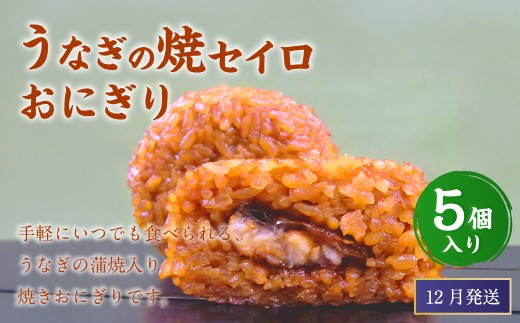 【2025年12月発送】うなぎの焼セイロおにぎり（5個入り） 110g×5個 冷凍 お握り おむすび 手作り 贈答品 2227454 - 福岡県岡垣町