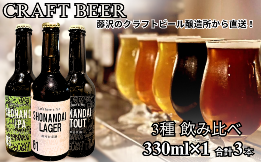 ビール クラフトビール 飲み比べ 3種 ラガー スタウト IPA 330ml×各1本 計3本 お試し beer 麦酒 びーる 地ビール 酒 craft beer クラフト ご当地 家飲み 直送 おすすめ 人気 贈答 冷蔵 湘南台 Aprotodo’S株式会社 RRAAP BREWERY 神奈川 湘南 藤沢 2230951 - 神奈川県藤沢市