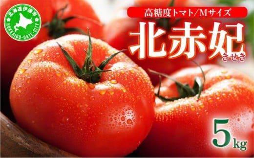 [5525-0903]【2025年 発送 】 先行予約 北海道 伊達市 高糖度 トマト 北赤妃 きせき 約1kg  5箱 Mサイズ 計5kg とまと 新鮮 ジューシー 産地直送 1279803 - 北海道伊達市