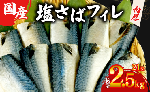 塩サバ フィレ 国産 【選べる内容量】 約2.5kg 21枚 小分け 個包装 鯖 天然 切り身 半身 肉厚 魚介 海鮮 冷凍 さば サバ フィーレ ご家庭用 贈答品 高級 人気 おかず おつまみ 静岡県 沼津市