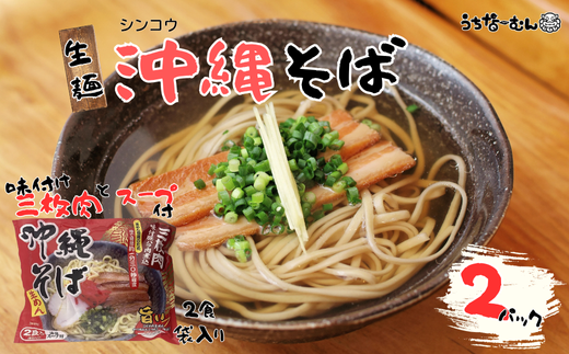 シンコウ 沖縄そば 2食 袋入 2P 2239905 - 沖縄県中城村