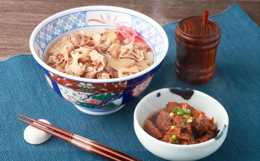 牛丼の具と牛すじ煮込みの食べ比べ セット 各6パック 計12パック 牛丼の具 牛丼 牛すじ 牛スジ 牛すじ煮込み 牛肉 牛 冷凍 2233280 - 熊本県あさぎり町