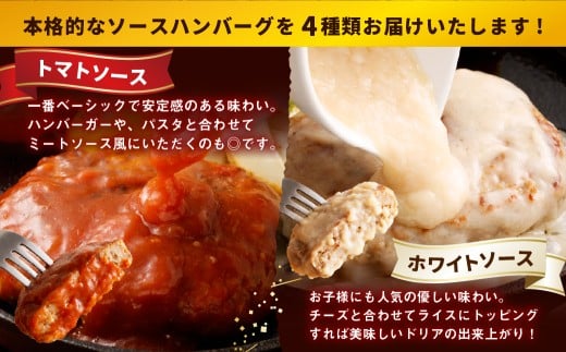 こだわり4種ハンバーグ 各約150g×1 計4個セット