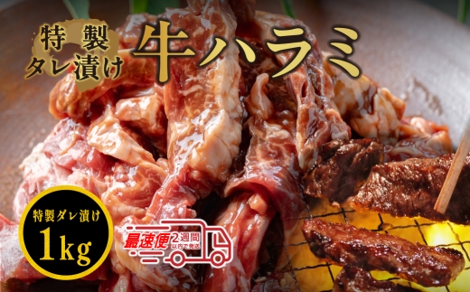 自家製たれ漬ハラミ 1kg 自家製たれ漬けハラミ たれ漬け ハラミ肉 焼肉用 小分け 冷凍 ギフト 大容量 2229925 - 兵庫県丹波篠山市