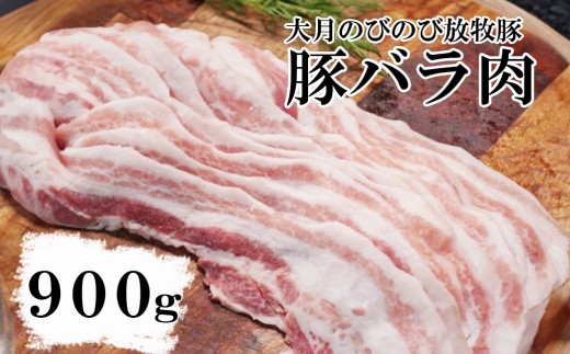 大月のびのび放牧豚【バラ肉スライス】900g (300g×3)　 豚肉 豚 ポーク ばら肉 小分け お肉 肉 山梨 やまなし 富士川町 2298652 - 山梨県富士川町