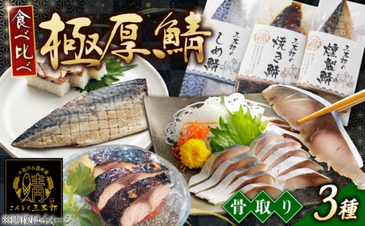 三太郎の極厚セット（焼き鯖・しめ鯖・燻製鯖）【冷凍】　鯖 サバ さば お取り寄せ 人気