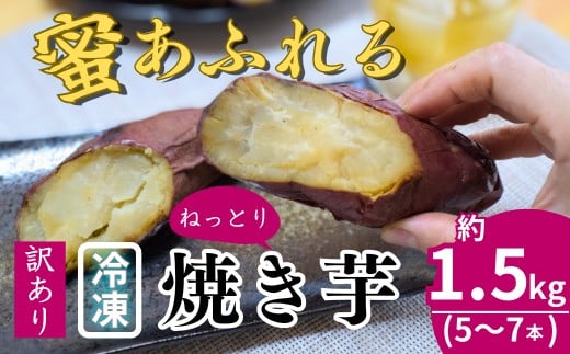 訳あり 冷凍焼き芋 紅はるか 5～7本 (約1.5kg) | 焼き芋 石焼き芋 いしやきいも ヤキイモ 焼きイモ さつまいも サツマイモ さつま芋 しっとり 真空パック 天然ムロ貯蔵 熟成 べにはるか ベニハルカ 蜜 落葉堆肥 健康 朝食 筋トレ 腸活 ダイエット 国産 農家自家製 蜜 埼玉県 北本市 1438249 - 埼玉県北本市